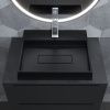 Раковина из искусственного камня Uperwood Tanos Quartz 2911030051 50х40 накладная цвет черный