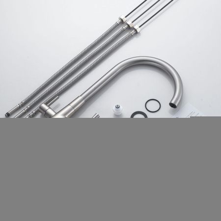 Смеситель для кухни Shevanik S428L на мойку сатин