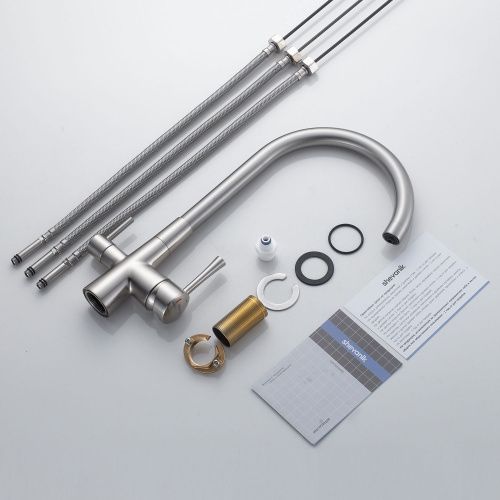 Смеситель для кухни Shevanik S428L на мойку сатин - фото 4