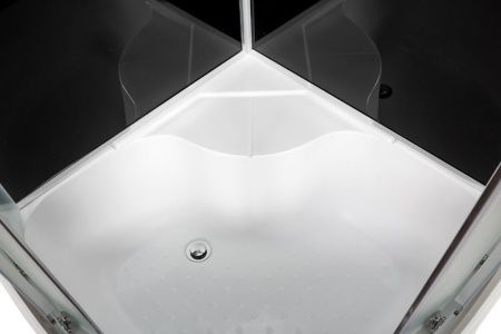 Душевая кабина AvaCan B90SBLACK 90х90 четверть круга с крышей ориентация универсальная
