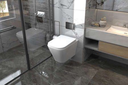 Комплект унитаз с инсталляцией с клавишей смыва ABBER Rechteck AC1201-AC0105-AC0121