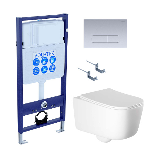 Сет унитаз + инсталляция Aquatek SET AQUATEK ЛУГАНО-014 4в1