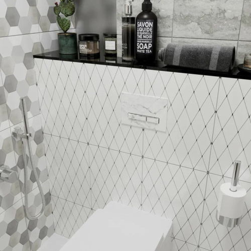 Клавиша смыва механическая Lavinia Boho RelFix 38050903 цвет белый мрамор - фото 4