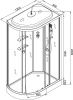 Душевая кабина AvaCan EM1512R 120х80 асимметричная с крышей ориентация правая