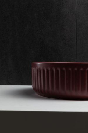 Раковина керамическая Allen Brau Fantasy 4.11032.BD 40х40 накладная цвет красный без отверстий под смеситель