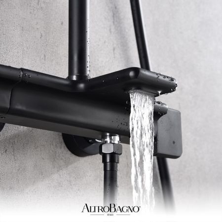 Душевая стойка AltroBagno Lamberto AltroBagnoLamberto030417MB настенная цвет черный