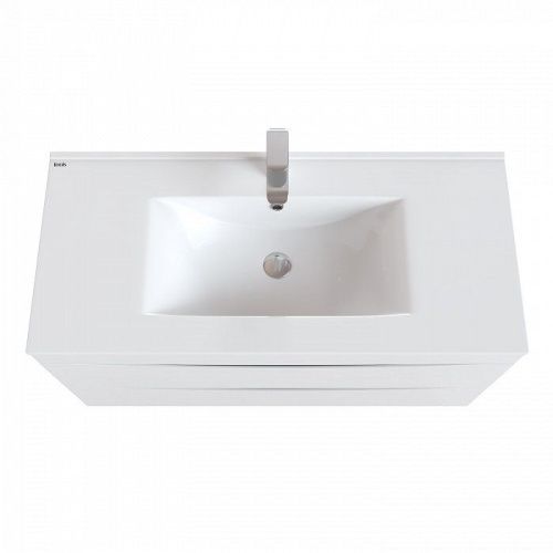 Тумба с раковиной IDDIS Cloud CLO10W1i95K 100х47х50 подвесная цвет белый - фото 2