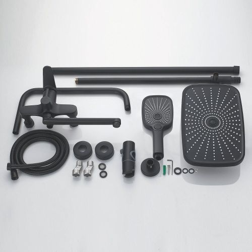 Душевая стойка Shevanik S6236H настенная цвет черный - фото 5