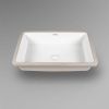 Раковина из сантехнического фарфора Bond Cube S99-600 60х40 встраиваемая цвет белый без отверстий под смеситель