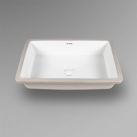 Раковина из сантехнического фарфора Bond Cube S99-600 60х40 встраиваемая цвет белый без отверстий под смеситель