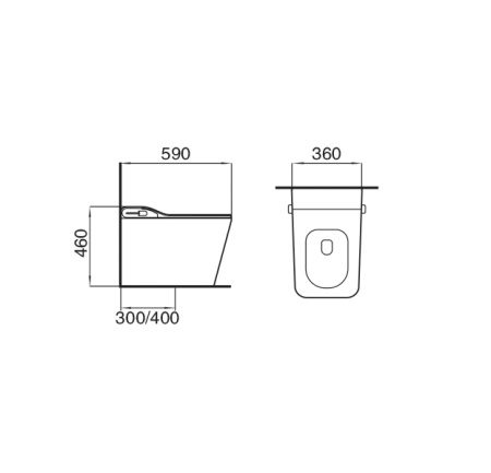 Унитаз приставной Grossman Smart GR-PR-5701 белый с сиденьем микролифт безободковый импульсный смыв