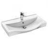 Раковина керамическая Onika Беверли 1WH302422 80х50 накладная цвет белый 1 отверстие под смеситель