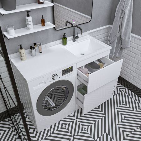 Раковина из искусственного камня Grossman Марсал 5217120 120х50 накладная цвет белый