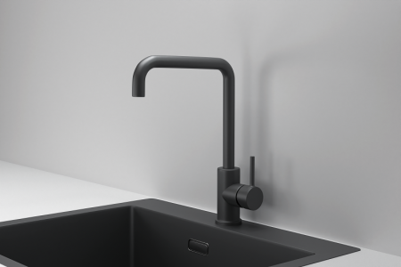 Смеситель для кухни Granula Kitchen Space 7110, ЧЕРНЫЙ МАТОВЫЙ на мойку черный матовый