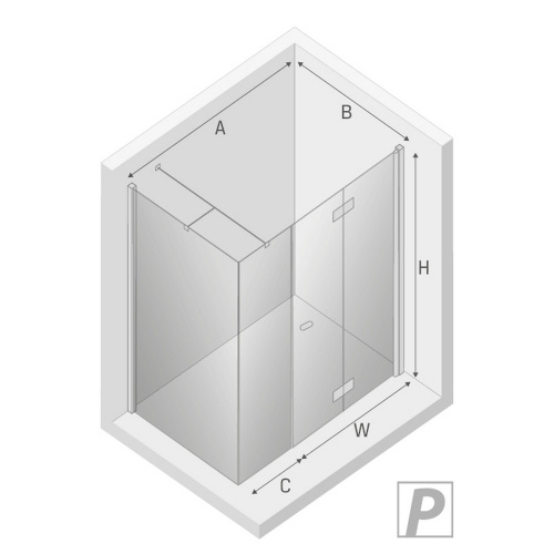 Душевой уголок New Trendy NEW SOLEO Chrome K-0385 110х90 стекло прозрачное профиль хром глянцевый - фото 3