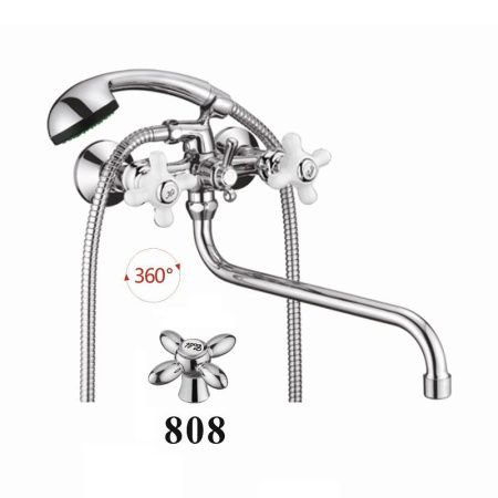 Смеситель для ванны D-Lin D145808 настенный хром