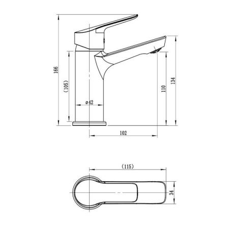 Смеситель Voda Reef RE26M на раковину хром
