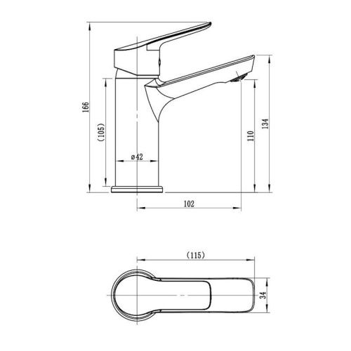Смеситель Voda Reef RE26M на раковину хром - фото 3
