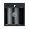 Кухонная мойка + коландер Paulmark PM114651-BLM+R375-BS 45х50 цвет черный