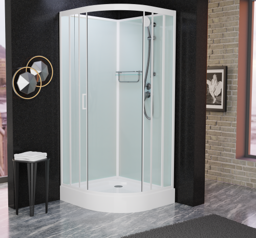 Душевая кабина Frank 4000404 100х100 без крыши ориентация универсальная - фото 4