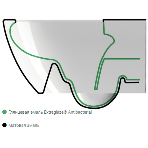 Чаша унитаза подвесная GSI Modo 981626_УЦ/3 цвет черный матовый без сиденья безободковая душевой смыв (царапина на ободке сверху) - фото 4