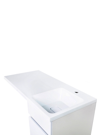 Раковина из искусственного камня Orange Sistema ST-100RAR 100х48 над стиральной машиной цвет белый