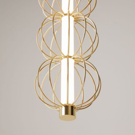 Светильник подвесной Maytoni Golden Cage (Золотая клетка) MOD216PL-L10G3K