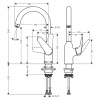 Смеситель для кухни Hansgrohe Focus 71802800 на мойку вороненая сталь