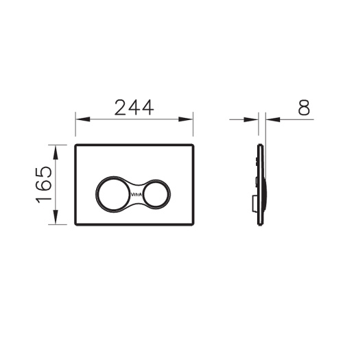 Кнопка смыва Vitra Sirius 740-0480 - фото 2