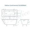 Ванна чугунная Delice Continental DLR230641 130х70 пристенная прямоугольная без ножек