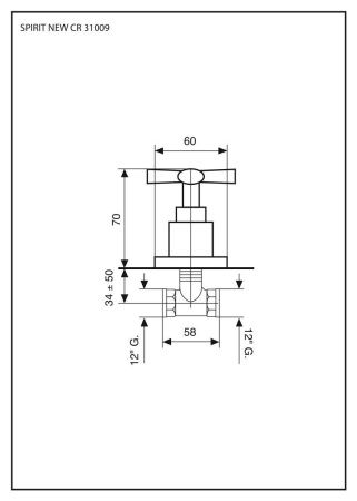 Смеситель Emmevi Spirit New 31009/CR встраиваемый в стену хром
