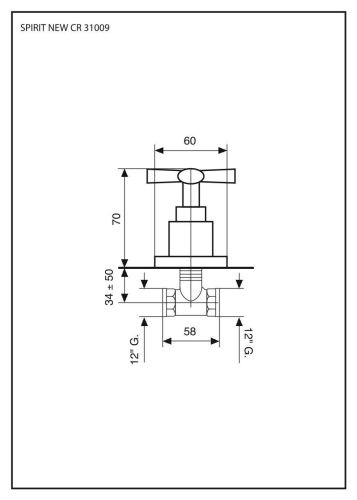Смеситель Emmevi Spirit New 31009/CR встраиваемый в стену хром - фото 2