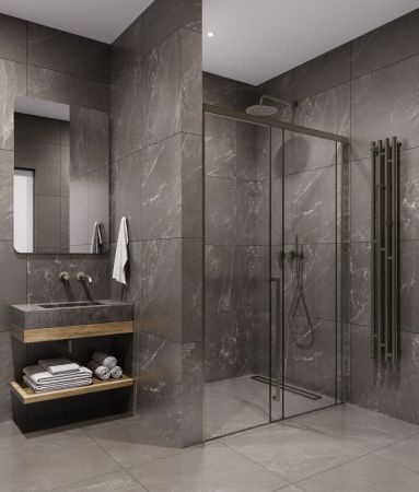 Душевая дверь Timo T49L 130х200 стекло прозрачное профиль никель