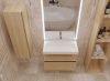 Раковина из искусственного камня Armadi Art Flat 859-080 80х50 подвесная цвет белый без отверстий под смеситель