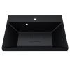 Раковина из искусственного камня Uperwood Classic New RClassicNew60bg 60х50 полувстраиваемая цвет черный