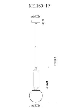 Светильник подвесной Myfar Pierre (Пиерре) MR1160-1P