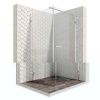 Душевой уголок Ambassador Abner 10011101R 90х90 стекло прозрачное профиль хром без поддона