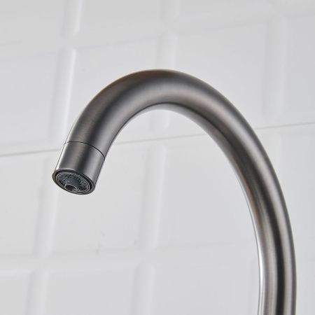 Смеситель для кухни Shevanik S428T на мойку оружейная сталь