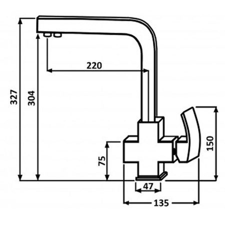 Смеситель для кухни ALMAes Rona AS-875-05 на раковину/столещницу черный
