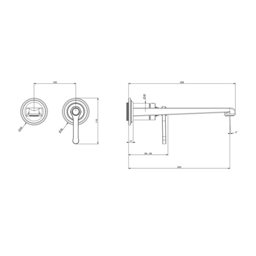 Смеситель Gessi X-Steel 316 65088#031 встраиваемый в стену хром без термостата (внешняя часть) - фото 2