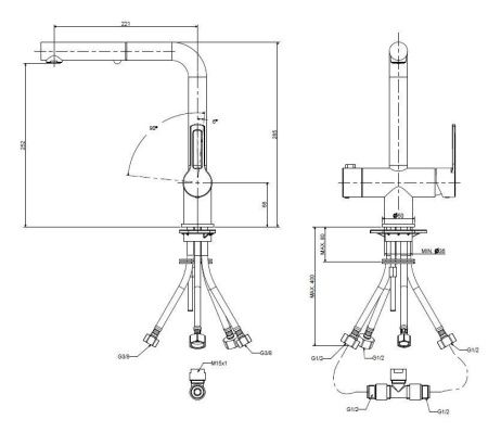 Смеситель для кухни Paffoni Ringo RIN295CR на мойку хром