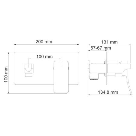 Гигиенический душ со смесителем Wasserkraft Aller 1060 10638 хром