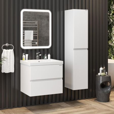 Шкаф-пенал Onika Эвада 403079 30х140 подвесной цвет белый