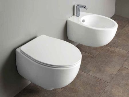 Чаша унитаза подвесная Simas BR 18 bia цвет белый без сиденья безободковая смыв торнадо