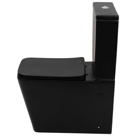 Унитаз напольный с бачком Melana MLN-310306MB черный с сиденьем микролифт безободковый смыв торнадо