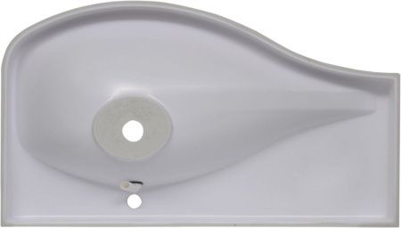 Раковина из искусственного камня Aquanet Сопрано НФ-00007873 100х50 полувстраиваемая цвет белый 1 отверстие под смеситель