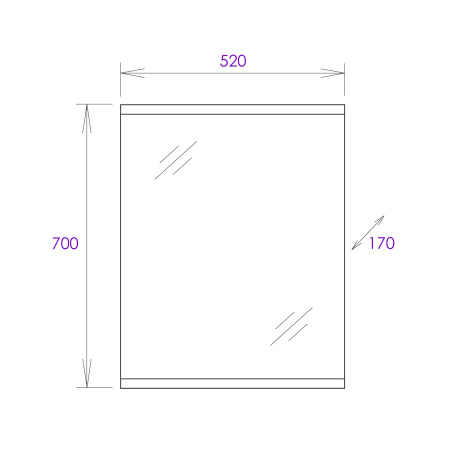 Зеркало в ванную Onika Крит 205211 52х70 цвет белый