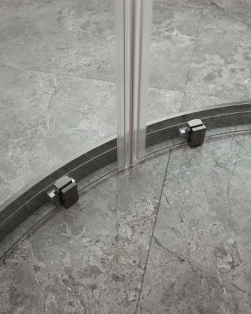 Душевой уголок Cezares MOLVENO MOLVENO-RH-2-120/90-C-GM-IV 120х90 стекло прозрачное профиль оружейная сталь без поддона