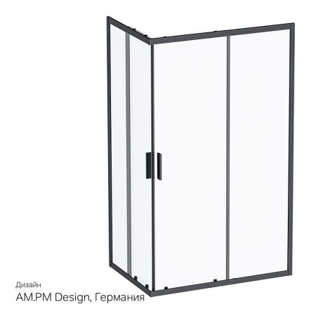 Душевой уголок Am.Pm Gem S W93G-404-120280-BT 120х80 стекло прозрачное профиль черный без поддона
