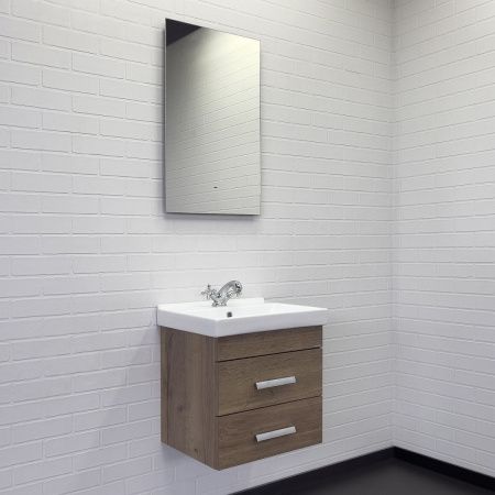 Тумба с раковиной Comforty Никосия 00-00018026CF 50х40 подвесная цвет коричневый